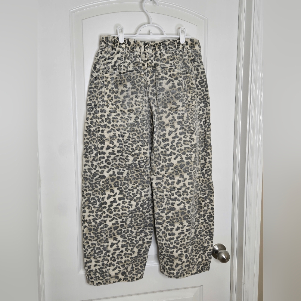 bohme Neutral Leopard-Print Cropped Jeans - Picture 8 of 12